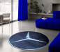 Preview: Mercedes Logo round carpet!